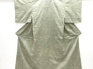 アンティーク　抽象模様織り出し手織り紬着物